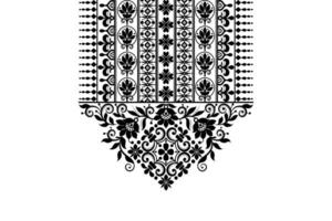 black and white neck lace embroidery vector
