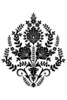 Oriental pattern with damask, arabesque and floral elements. Abstract background vector