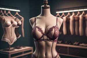 Sensual lingerie on a mannequin. ai generative photo