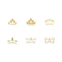 Vintage Crown Logo Royal King Queen abstrak Logo desain vektor Template. Simbol geometris Logotype ikon konsep. vector