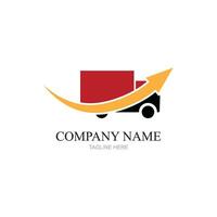 Delivery solution logo design,Delivery service, Delivery express logo design,Delivery man courier holding box,Logo design vector template Negative