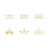 Vintage Crown Logo Royal King Queen abstrak Logo desain vektor Template. Simbol geometris Logotype ikon konsep. vector