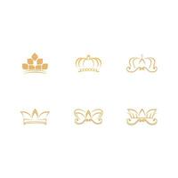 Vintage Crown Logo Royal King Queen abstrak Logo desain vektor Template. Simbol geometris Logotype ikon konsep. vector