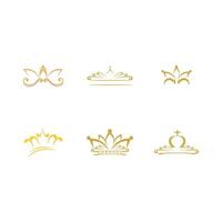 Clásico corona logo real Rey reina abstracción logo desain vektor modelo. simbol geometris logotipo icono konsep. vector