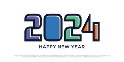 2024 Happy new year logo design vector illustration for new year 2024 with creative idea