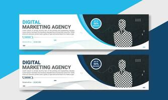 Business social media thumbnail and web banner template design vector