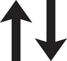 Black Arrow Png Up and Down Symbol vector