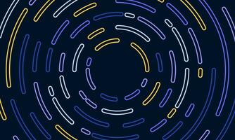 dark background with colorful circular stripes vector