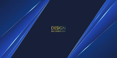 Abstract luxury gold blue template design. vector