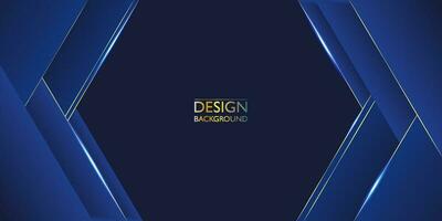 Abstract luxury gold blue template design. Contemporary style graphic. Vector illustration for presentation, banner, cover, web, flyer, card, poster, wallpaper, texture, slide, social media