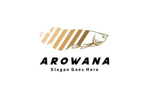 Creative modern abstract arowana logo design vector