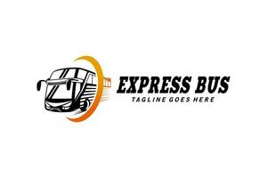 Modern abstract express bus travel logo design vector