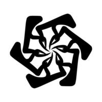 Black Ornamental flower logo design, suitable for user as your business icon in the field of beauty or decoration vector