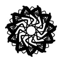 negro ornamental flor logo diseño, adecuado para usuario como tu negocio icono en el campo de belleza o decoración vector