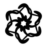 Black Ornamental flower logo design, suitable for user as your business icon in the field of beauty or decoration vector
