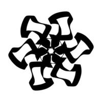 Black Ornamental flower logo design, suitable for user as your business icon in the field of beauty or decoration vector