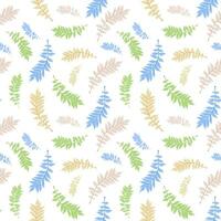 Vector illustration of colorful Seamless background leaf pattern