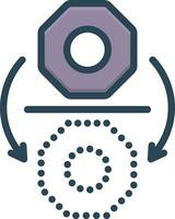 color icon for reflect vector