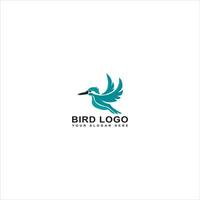 Black  Colibri Logo. Minimalistic Bird symbol design vector