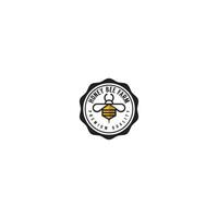 Honey Bee concepts logo vector graphic emblem template