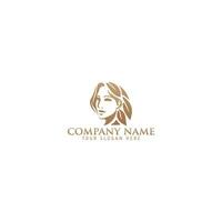 Woman Female Face and Leaves for Beauty Spa Cosmetic Salon and natural Skin care Business Logo Concept Design vector