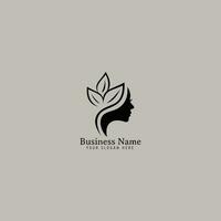 Woman logo with creative unique concept for company, business, beauty, spa Premium Vector