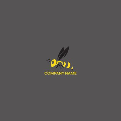 LOGOS - bee Simple Vector Bee Logo Sticker