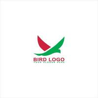 Bird simple logo design vector