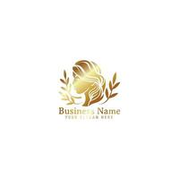 Woman logo with creative unique concept for company, business, beauty, spa Premium Vector