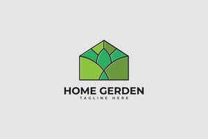 hogar jardín logo y icono vector