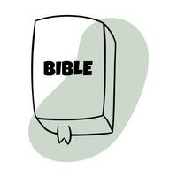 Doodle baptism. Bible. Christianity and Catholicism. Book of Faith vector