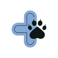 The logo of pet care. Symbols of the sign of the animal care logo vector