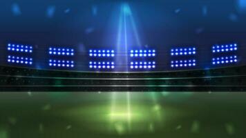 Blank Stadium arena with spotlights, background for your arts vector