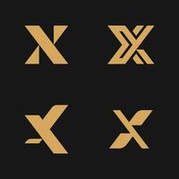 X Logo Design and template. vector