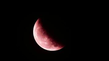 o eclipse lunar em surat thani, tailândia, 8 de novembro de 2023. video