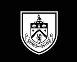 Burnley FC Club Logo Symbol White Premier League Football Abstract Design Vector Illustration With Black Background