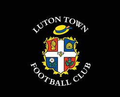 Luton Town Club Logo Symbol Premier League Football Abstract Design Vector Illustration With Black Background
