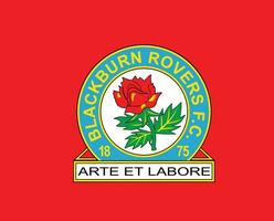 Blackburn Rovers FC Club Logo Symbol Premier League Football Abstract Design Vector Illustration With Red Background
