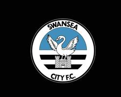 Swansea City Club Symbol Logo Premier League Football Abstract Design Vector Illustration With Black Background