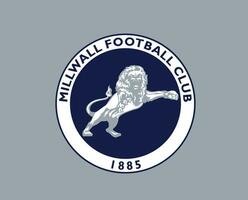 Millwall FC Club Logo Symbol Premier League Football Abstract Design Vector Illustration With Gray Background