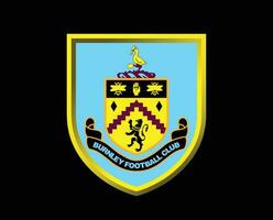 Burnley FC Club Logo Symbol Premier League Football Abstract Design Vector Illustration With Black Background