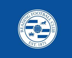 leyendo fc club símbolo logo blanco primer ministro liga fútbol americano resumen diseño vector ilustración con azul antecedentes