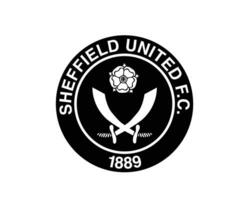 Sheffield United Club Symbol Logo Black Premier League Football Abstract Design Vector Illustration