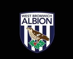 West Bromwich Albion Club Logo Symbol Premier League Football Abstract Design Vector Illustration With Black Background