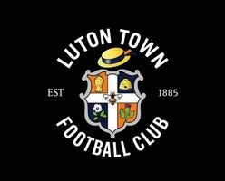 Luton Town Club Symbol Logo Premier League Football Abstract Design Vector Illustration With Black Background