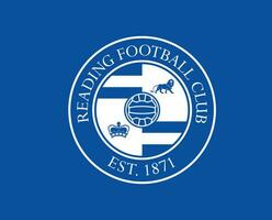 leyendo fc club logo símbolo blanco primer ministro liga fútbol americano resumen diseño vector ilustración con azul antecedentes