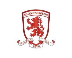 Middlesbrough Club Logo Symbol Premier League Football Abstract Design Vector Illustration
