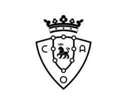 Osasuna Club Logo Symbol Black La Liga Spain Football Abstract Design Vector Illustration