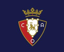 Osasuna Club Symbol Logo La Liga Spain Football Abstract Design Vector Illustration With Blue Background