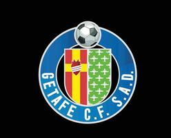 Getafe club logo símbolo la liga España fútbol americano resumen diseño vector ilustración con negro antecedentes